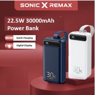 CCC 3C Authentic Remax Fast Charging PowerBank 30000mAh 20000mAh 10000mAh Smart Power Bank USB C Qui