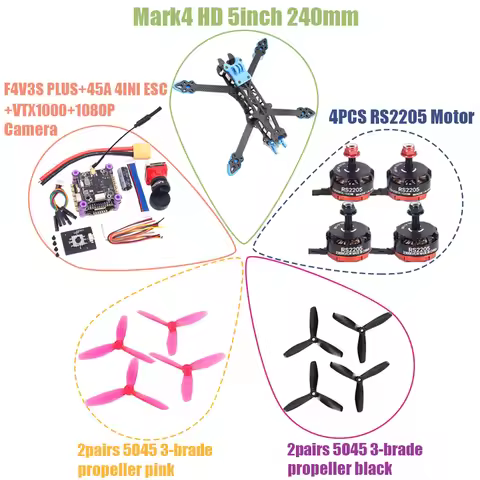 Rctosky F4V3S PLUS MARK4-HD Mark 4 HD 5inch 240mm F4 V3 V3S FC Flight Controller RC Drone FPV Racing