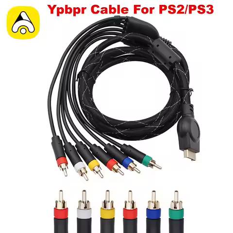 High Resolution 1.8m Ypbpr Cable For PS3 PS2 Component Cable Audio Video Cable For Sony Playstation 