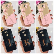 Sony Xperia XA2 / XA2 Ultra H4213 H4233 H3213 H3223 H4113 H3113 H4133 H3123 Fashion Flower Initial Letter Soft Silicone TPU Phone Case