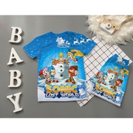 Sonic Christmas children's clothes made of Thai cold elastic 10-60kg