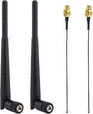 U.FL Antenna Kit 4 Pack, 2.4GHz WiFi Bluetooth Antenna DIY Kit, 2 x RP-SMA Male 3dBi Foldable Antenn