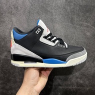 [KZ Pure Original] Air Jordan 3 Retro "Rare Air" Black Gray Blue AJ3 Jordan 3 Black Gray Blue Jordan