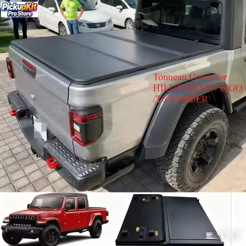 Custom Truck Bed Aluminum Low Profile Tonneau Cover for HILUX REVO /VIGO /T6/T8/POER