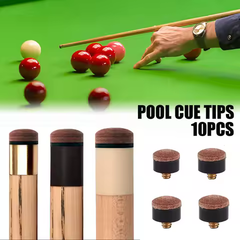 10pcs 10/11/12/13MM Billiard Cue Tips Black Pool Cue Replacement Tips Durable Snooker Cue Tips Billi