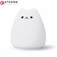 CHINK Night Lamp, Battery Powered Cat LED Night Light, Cute 7 Colors Breathing Mode Tap Control Nigh