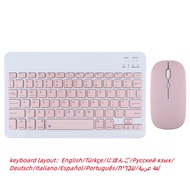 【Worth-Buy】 For Air 5 4 Pro 11 Bluetooth Wireless Keyboard And Mouse Korean Hebrew Spanish For Ios Phone