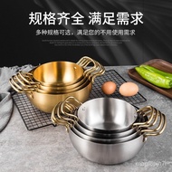 Korean Style Stainless Steel Instant Noodle Pot Ramen Pot Small Saucepan Induction Cooker Internet Celebrity Gold Pot wi