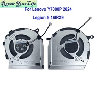 Laptop CPU GPU Cooling Fan For Lenovo Legion 5 16IRX9 83DG Y7000P IRX9 2024 Notebook PC Part Fans DF
