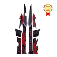 MERAH Yamaha F1ZR F1 Zr 2002 Full Clutch Black Red Striping Sticker Standard Motorcycle Body List F1