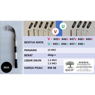 (SS15 Steel Putih) Pisau Toreh Getah (Rubber Tapping Knife)