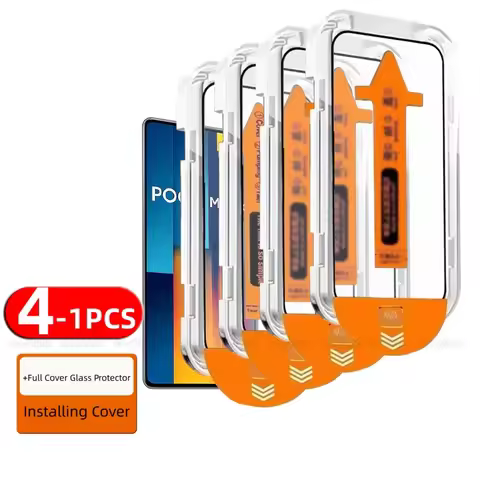 4/3/2/1pcs For Poco M6 Pro 4G Glass Xiaomi Poco M6 Pro 4G Tempered Glass 9H Full Glue Dust Free Scre