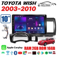 AO[รับประกัน1ปี] รถแอนดรอยด์ 10นิ้ว TOYOTA WISH 2003-2010 Android 13.0 จอ Car Radio Stereo Bluetooth