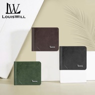 LouisWill wallets for men Men’s Wallet PU Short Wallet Multi Card Bag Wallet Coin Bag Business Walle