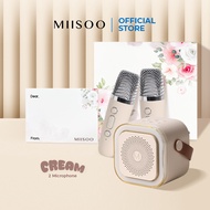 MIISOO Mini Set Karauke Speaker Microphone Karaoke Mini Set Portable Bluetooth Speaker Karauke + MIC