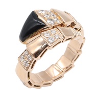 【二手】BVLGARI(Bulgari) Serpenti 系列縟瑪瑙鑽石戒指 M 號 K18PG（粉金）鑽石 Serpenti 系列縟瑪瑙鑽石戒指 M 號