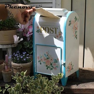 [Phenovo] Standing Mailbox Postbox Lockable Letter Box Catcher Parcel Drop Box Mail Drop Box for Gar