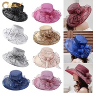 SULIN Sun Hat Summer UV Protection Outdoor Organza Hat