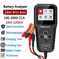 BM520 6V 12V 24V Car Battery Tester 100-2000 CCA Voltage Tester 2Ah-220Ah Internal Resistance Tester Battery Analyzer