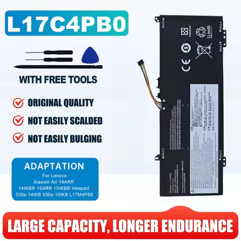 L17C4PB0 Laptop Battery For Lenovo Xiaoxin Air 14ARR 15ARR Ideapad 530S 14IKB 15IKB Yoga 530 Flex 6 