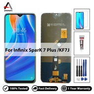 6.8 "100% ทดสอบจอแอลซีดีสำหรับ Infinix Tecno Spark 7บวก KF7j จอแสดงผล LCD Touch Screen Digitizer สมั