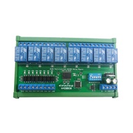 DC 12V/24V 8I8O Digital RS485 Modbus RTU Protocol Switch Control Board DIN35 C45 Rail Box N4D8B08 Re