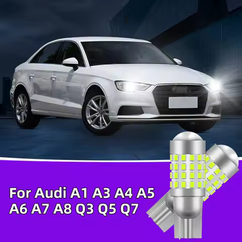 2Pcs T10 W5W Car LED Bulbs For Audi Q3 Q5 8R Q7 4L A1 8X A3 8L 8P 8V A4 B5 B6 B7 B8 A5 8T A6 C5 C6 C