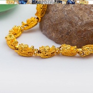 916gold Jewelry Women's 916gold Bracelet, Men's Solid Faucet Bracelet in stock