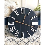 KAYU Wall clock/ Round wooden Wall clock/ Roman Wall clock/ wooden clock