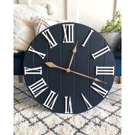 Wall clock/ round wooden wall clock/ Roman wall clock/ wooden clock