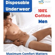 Wefly Travel Disposable Underwear Men Pure Cotton Disposable Brief [EO + Sterilze] 5pc/Pack