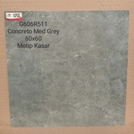 Granit Carpot Garasi 60x60 Garuda Tile Concreto Med Grey Motif Kasar