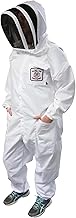 Mann Lake CV205 Nylon Honey Maker Bee Suit with Veil, White, Small