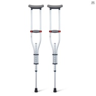Aluminum Alloy 3-in-1 Underarm Crutches Elderly Crutches Adjustable Crutches for Walking, Silver  Tolo4.03