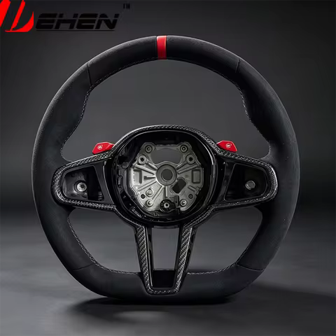 Carbon Fiber CS Steering Wheel Black Leather For BMW M2 M3 M4 M5 M8 X3M X4M X5M X6M F90 G80 G82 G87 
