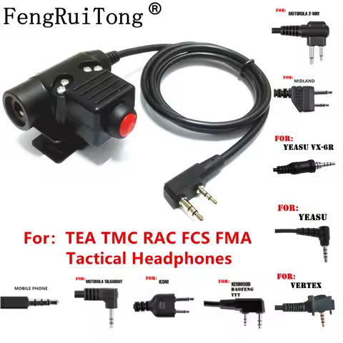 Tactical U94 PTT Headset Accessory PTT For TEA TMC RAC FCS FMA Tactical Headphones for Motorola BAOF