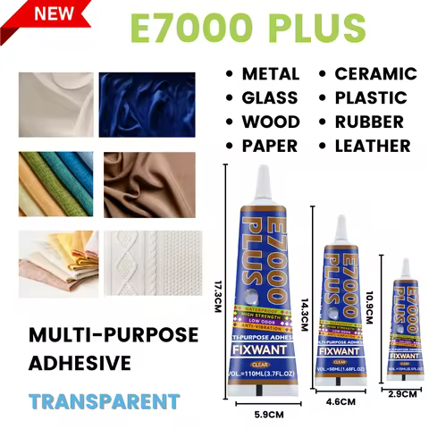 E7000 PLUS Strong Multi-Purpose Glue E-7000 Upgrade Fabric Leather Metal Plastic Waterproof Flexible