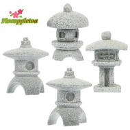 [Pineapple-t] Retro Gazebo Chinese Lanterns Mini Pagoda Model Decoration Stone Miniature Statue Sand