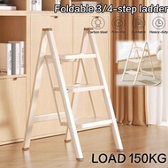 【SG STOCK】Foldable 3/4 Steps Ladder Outdoor Indoor Ladder With Enlarged Steps Load 150kg