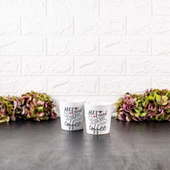 Ceramic Mug - Coffee Letter Mug 12 oz - Couple Mug Set