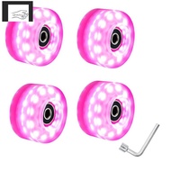 4 Roller Skate Wheels 58mm X 32mm  Quad Roller Roller Skate Wheels with Wrench Outdoor Light Up Whee