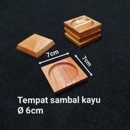 Eco wood saucer 7cm x 7 cm