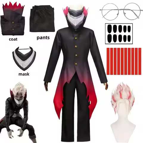2024 New Anime Dandadan Okarun Ken Takakura Cosplay Costume DAN DA DAN Black Gradient Coat Wig Man H