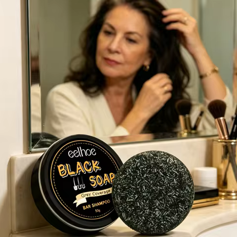 EELHOE Black Soap Deep Nourishment Long Lasting Moisturizing Powerful Cleaning Soft Smooth Hair Revi