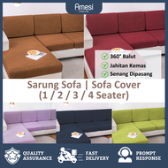 (Ready Stock) Elastic Sofa Cover 1/2/3/4 Seater Slipcovers Protector Fabric Replacement Stretchy Sofa Seat Kusyen Cover