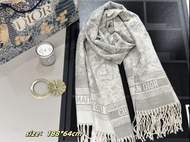 💜DIOR Scarf 羊絨動物印花圍巾披肩
