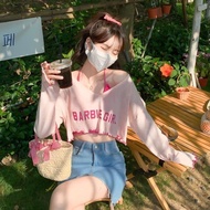 Ice Silk Sunscreen Clothing Women Korean Version Loose Design Long-Sleeved Thin T-Shirt Air Conditio