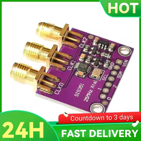 1 PC DC 3V-5V SI5351 I2C Clock Generator Breakout Board Module 8KHz-160MHz High Frequency Signal Gen