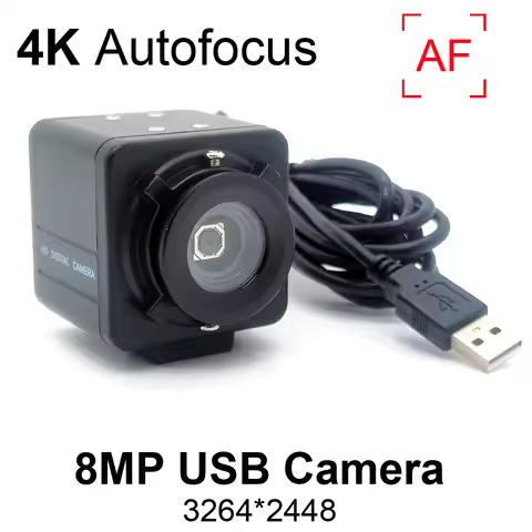 4K Autofocus Webcam USB Camera By CCD IMX179 Sensor High Speed Mjpeg 8MP No Distortion Lens For Live