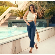 TBY JEANS by Beary กางเกงยีนส์ทรงกระบอกเล็ก Straight Jeans | Midnight Blue ฟอกสีน้ำเงินเข้มสวย เอวสู